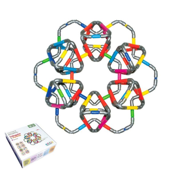 Encontraproduto.com.br - Brinquedo De Montar 3d Edulig Triângulos & Varetas