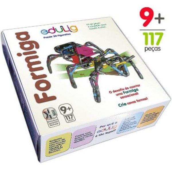 Encontraproduto.com.br - Kit Edulig Puzzle 3D Formiga