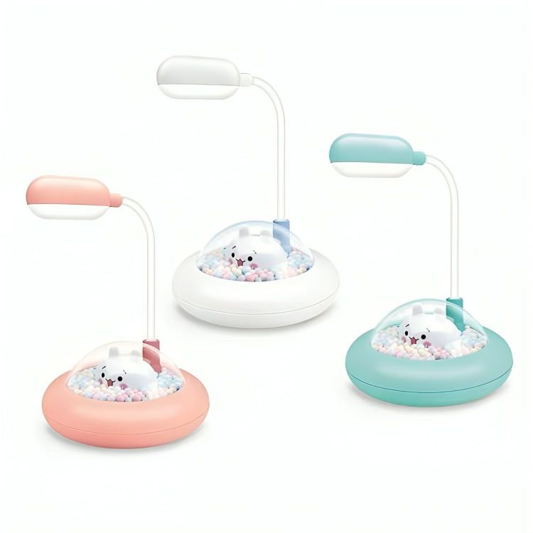 Luminária De Mesa Led Ursinho Na Nave Usb Diversas Cores