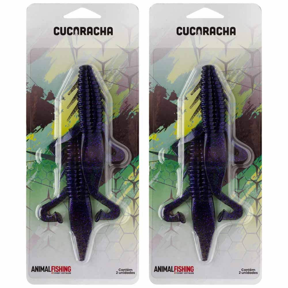 Encontraproduto.com.br - KIT ISCA SOFT CUCARACHA ANIMAL FISHING BY JOHNNY HOFFMANN Junebug