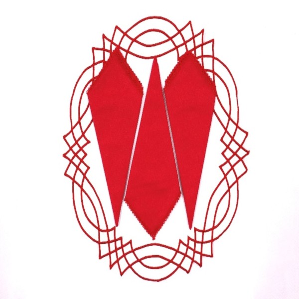Encontraproduto.com.br - Jogo Americano Daiane Bordados Triangular com Guardanapo 2 Peças - Diversos