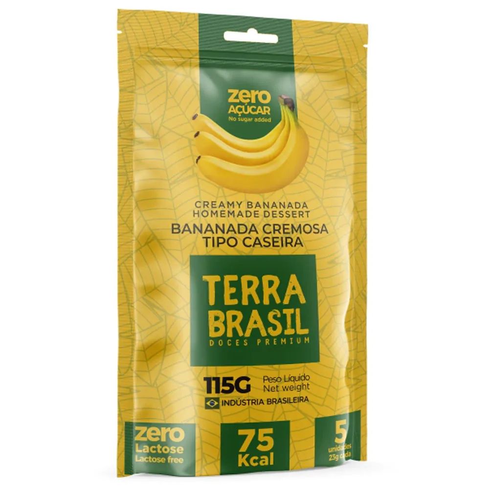 Bananada Tipo Caseira Zero Açúcar 23g - Terra Brasil