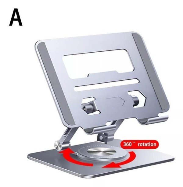 Encontraproduto.com.br - Suporte De Mesa Giratório 360° De Alumínio Para Tablet e iPad