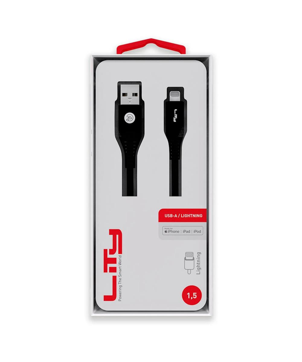 Cabo USB A para Lightning Lity 1,5m Preto (CRC-501)