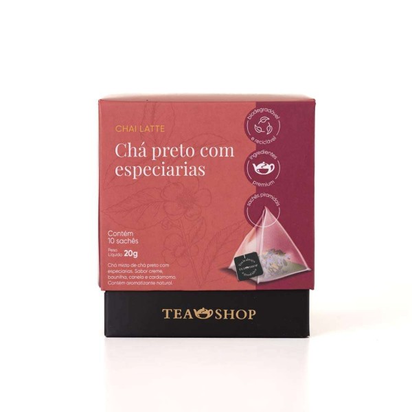Encontraproduto.com.br - Chá Preto Tea Shop com Especiarias Caixa com 10 Sachês