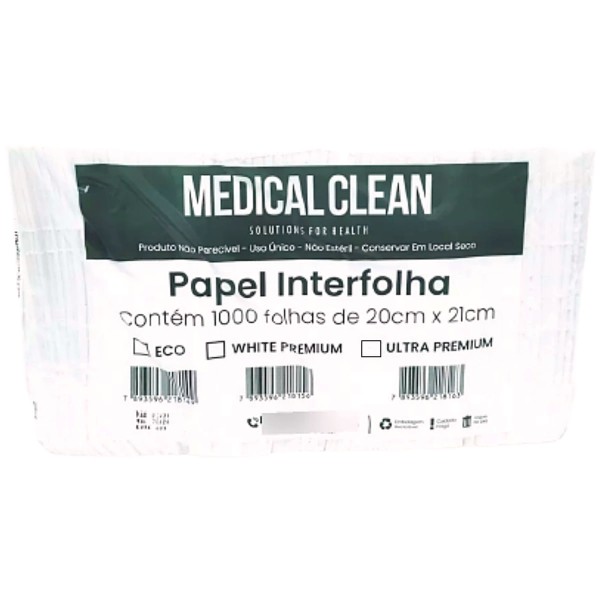 Encontraproduto.com.br - Papel Toalha Interfolhada Eco Clean - 1.000 unidades