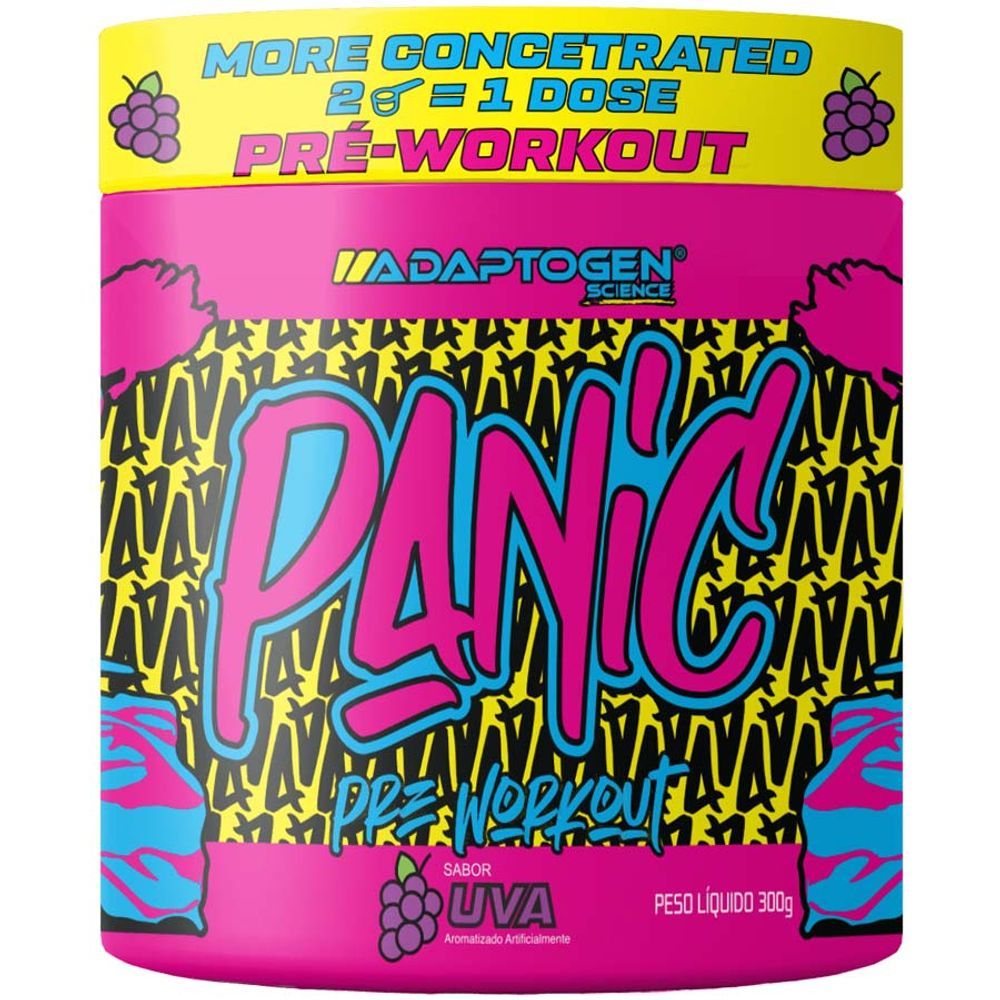 Encontraproduto.com.br - Suplemento Adaptogen Panic Pré Workout Uva 300g (MP)