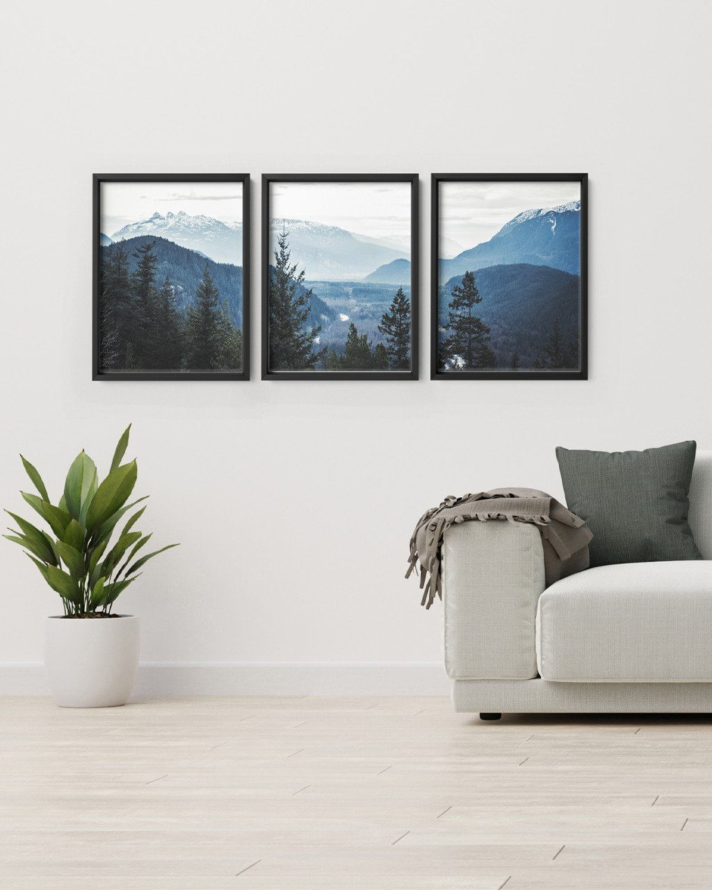 Encontraproduto.com.br - Quadro Decorativo Illuminato Floresta Kit com 3 Peças