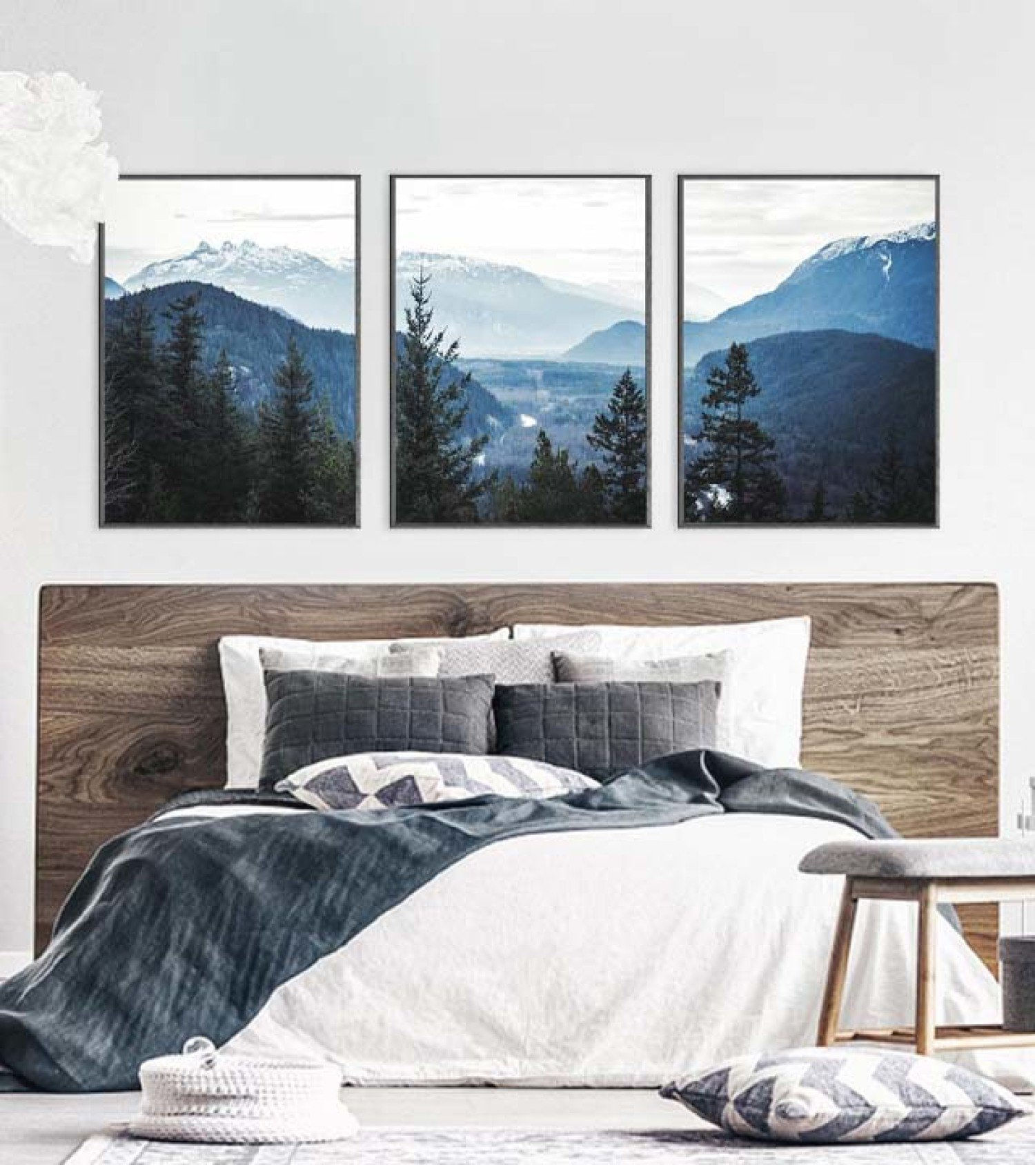 Encontraproduto.com.br - Quadro Decorativo Illuminato Floresta Kit com 3 Peças