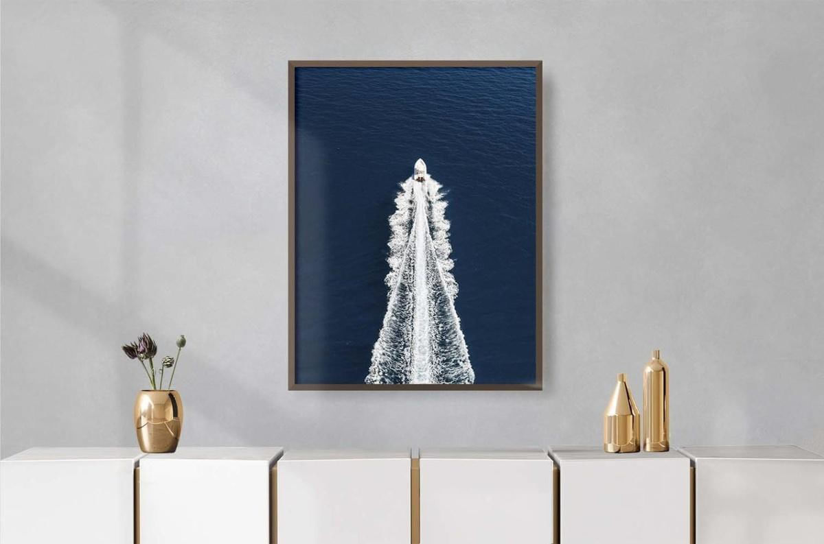 Quadro Decorativo Illuminato Lancha no Mar
