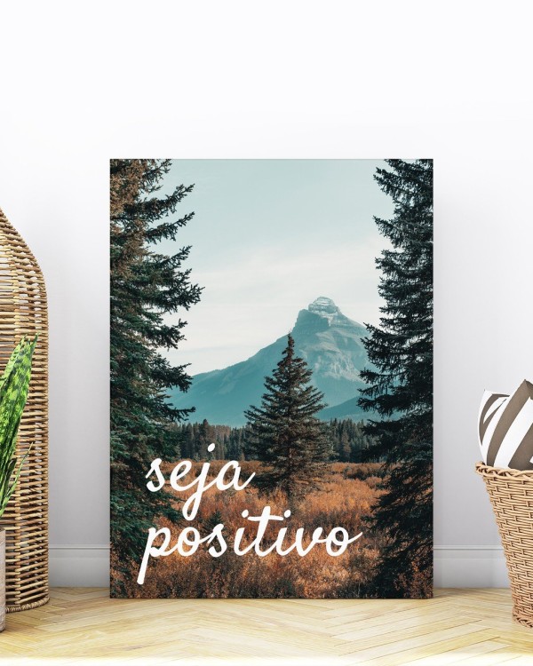 Placa Decorativa Illuminato Seja Positivo 21x29,7x0,6cm