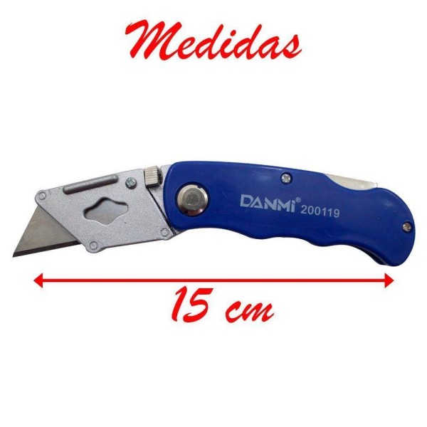 Encontraproduto.com.br - Estilete Trapezoidal Dobrável Profissional 18MM DANMI®