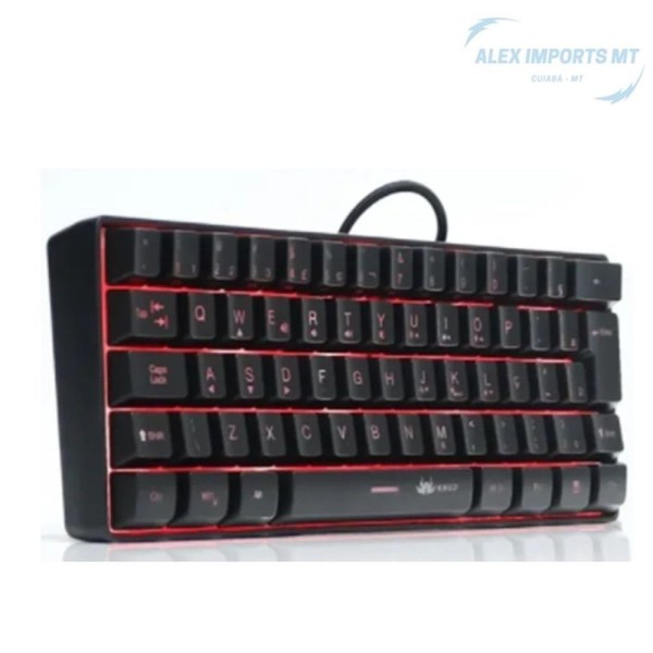 Encontraproduto.com.br - Teclado Gamer Semi Mecânico Tecrado Com Led Usb Para Pc