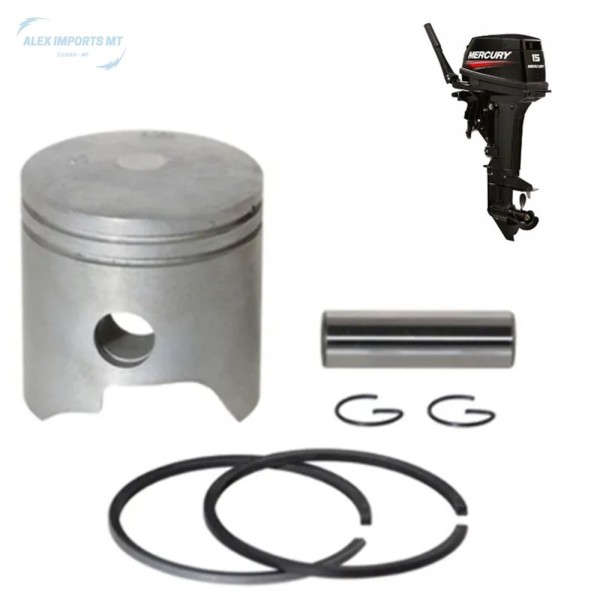 Encontraproduto.com.br - 2 Pistões E Aneis Popa Mercuri 15Hp Japoneis Super Istander