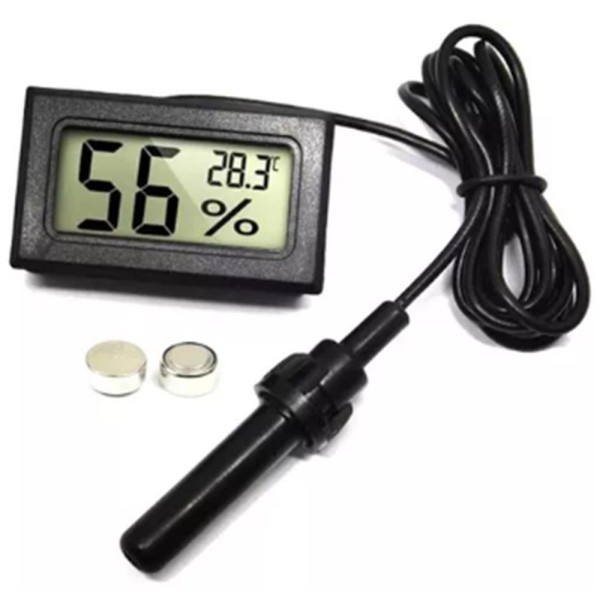 Encontraproduto.com.br - Mini Higrômetro Digital Sonda Termômetro Umidade Chocadeira