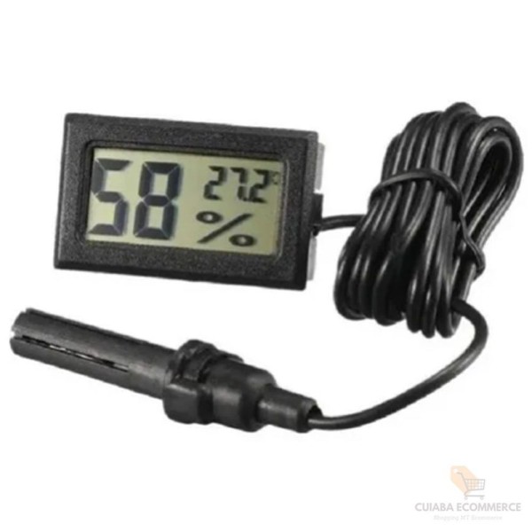 Encontraproduto.com.br - Mini Higrômetro Digital Sonda Termômetro Umidade Chocadeira