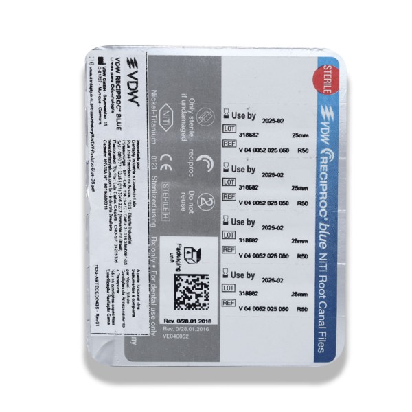 Encontraproduto.com.br - Vdw Reciproc Blue 25mm com 4 - Dentsply Sirona
