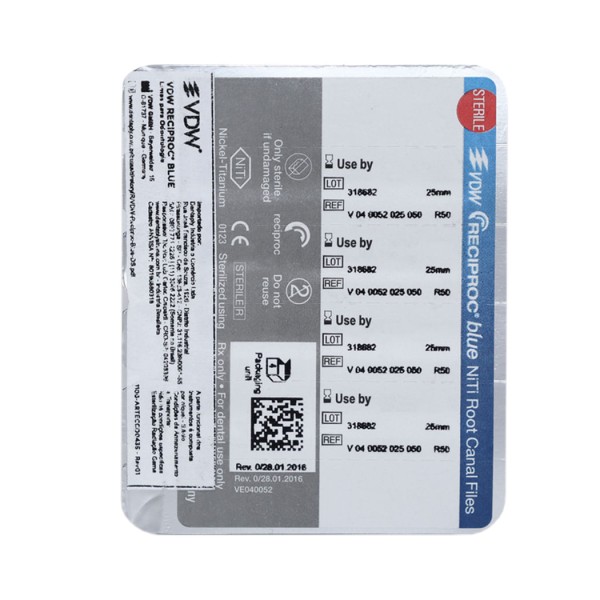 Encontraproduto.com.br - Vdw Reciproc Blue 25mm com 4 - Dentsply Sirona