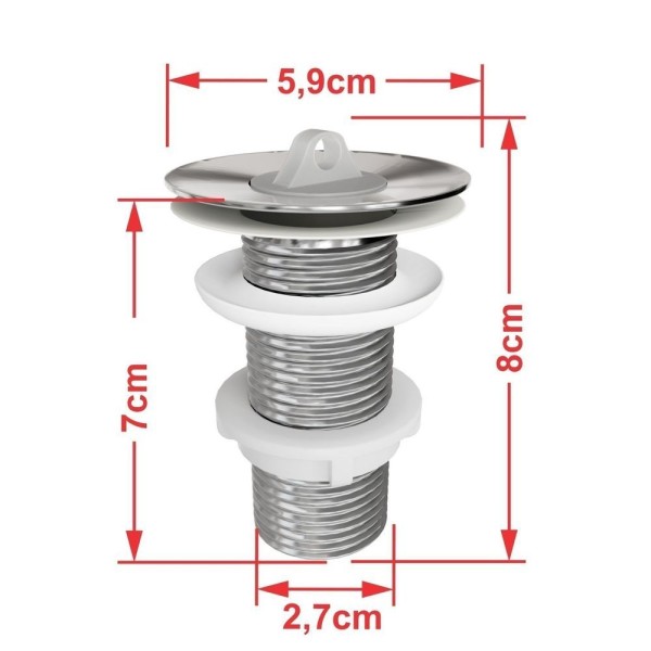 Encontraproduto.com.br - Kit Cuba Rt30 Riviera Com Torneira Link 1062 E Válvula Metal Com Sifão E Flexível Branca