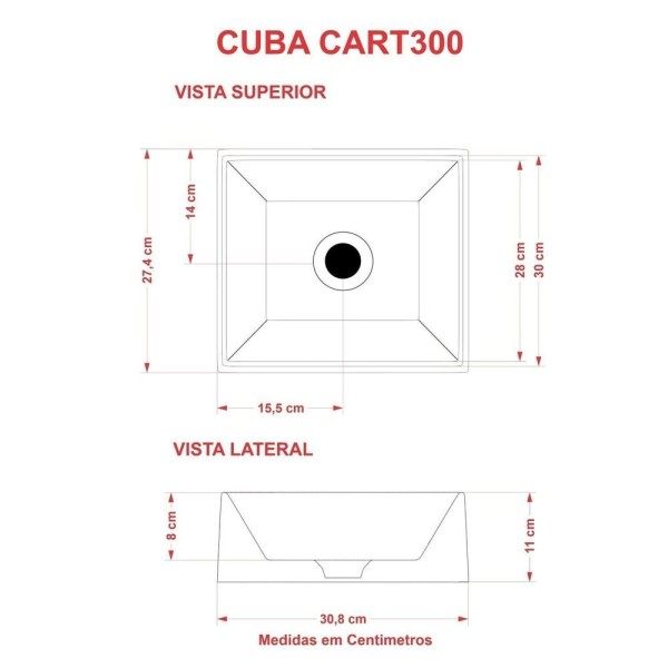 Encontraproduto.com.br - Kit Cuba Rt30 Riviera Com Torneira Link 1062 E Válvula Metal Com Sifão E Flexível Branca