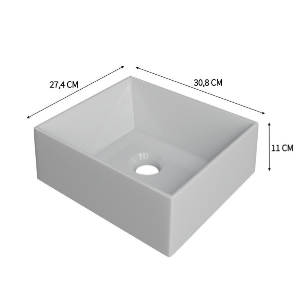 Encontraproduto.com.br - Kit Cuba Rt30 Riviera Com Torneira Link 1062 E Válvula Metal Com Sifão E Flexível Branca