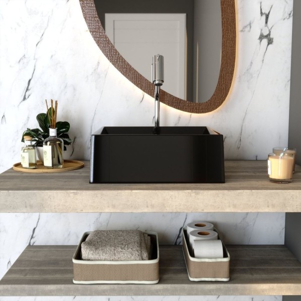 Encontraproduto.com.br - Kit Cuba Rt30 Riviera Com Torneira Link 1062 E Válvula Botão Com Sifão E Flexível Preto