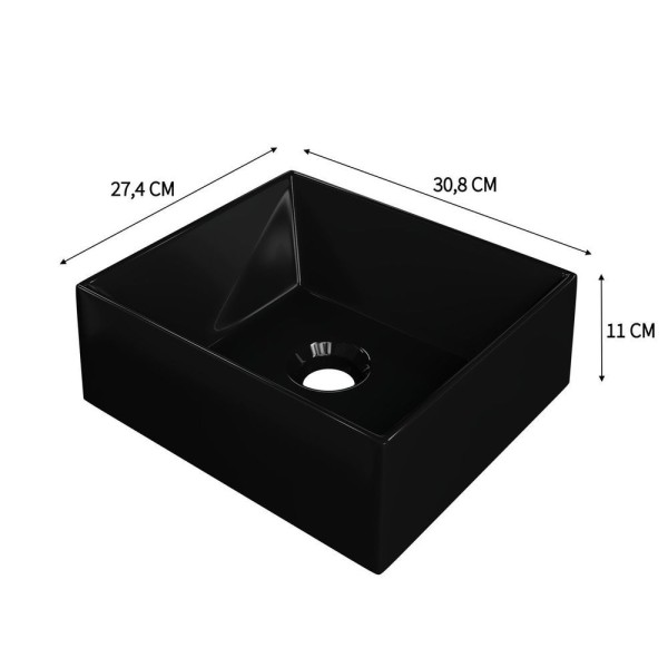 Encontraproduto.com.br - Kit Cuba Rt30 Riviera Com Torneira Link 1062 E Válvula Botão Com Sifão E Flexível Preto