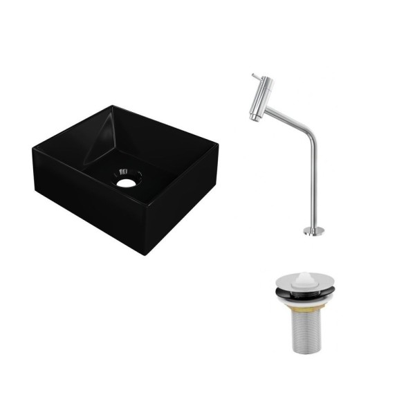 Encontraproduto.com.br - Kit Cuba Rt30 Riviera Com Torneira Link 1062 E Válvula Metal Preto