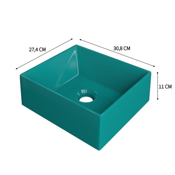Encontraproduto.com.br - Kit Cuba Rt30 Riviera Com Torneira Link 1062 Azul Turquesa