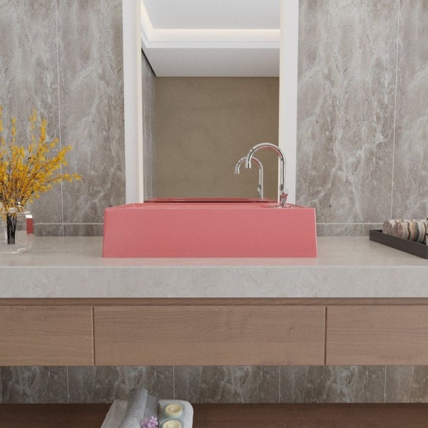 Encontraproduto.com.br - Kit Cuba Rl545 Roma Com Torneira 1198 E Válvula Metal Com Sifão E Flexível Rosa
