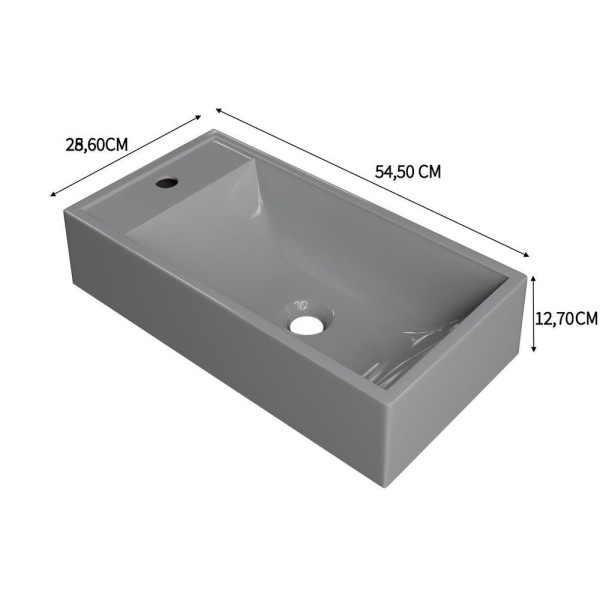 Encontraproduto.com.br - Kit Cuba Rl545 Roma Com Torneira Luxo E Válvula Botão Com Sifão E Flexível Cinza