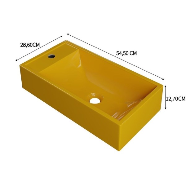 Encontraproduto.com.br - Kit Cuba Rl545 Roma Com Torneira Luxo E Válvula Click Com Sifão E Flexível Amarelo