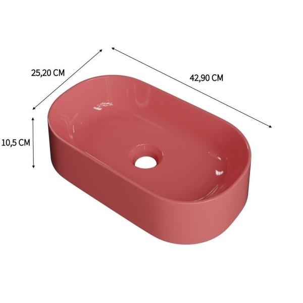 Encontraproduto.com.br - Kit Cuba Ov42 Laila Com Torneira Link 1062 E Válvula Botão Com Sifão E Flexível Rosa