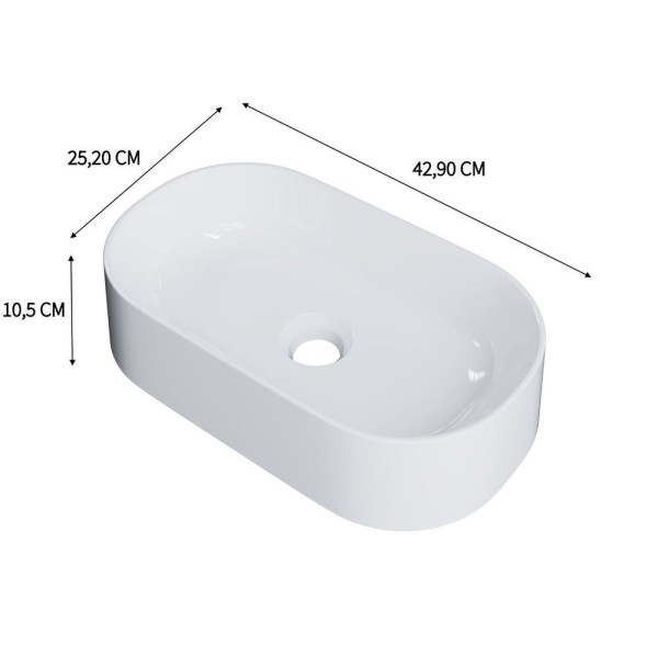 Encontraproduto.com.br - Kit Cuba Ov42 Laila Com Válvula Metal E Sifão Com Flexível Branca