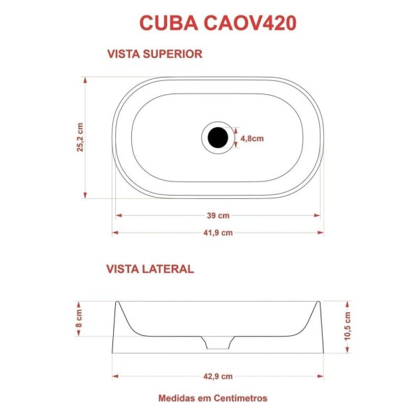 Encontraproduto.com.br - Kit Cuba Ov42 Laila Com Válvula Metal E Sifão Com Flexível Branca