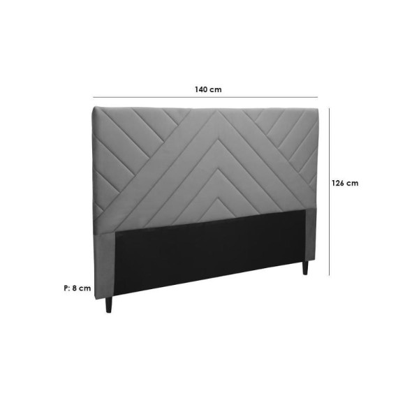 Encontraproduto.com.br - Cabeceira Cama Box Estofada Casal Casal Sky Plus Chumbo - Simbal