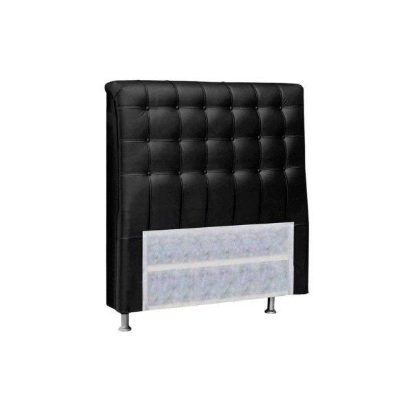 Encontraproduto.com.br - Cabeceira Cama Box Estofada Solteiro Solteiro Dama Plus Preto Simbal