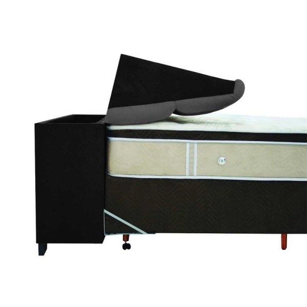 Encontraproduto.com.br - Cabeceira Cama Box Estofada Casal Casal Imperador Suede Cinza-negro - Simbal