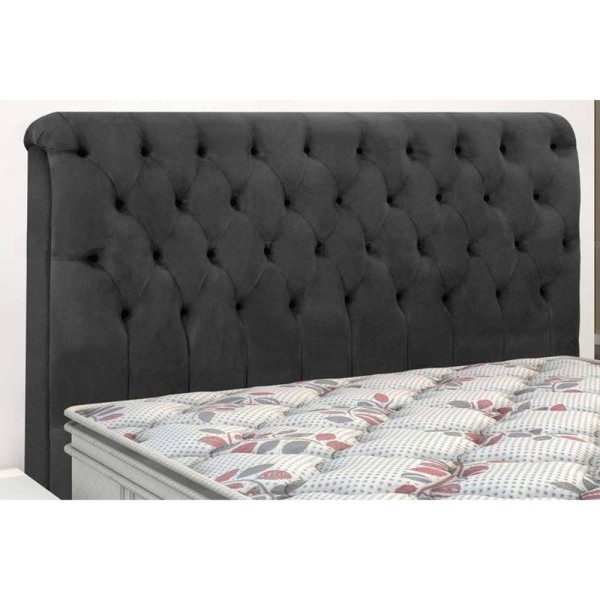 Encontraproduto.com.br - Cabeceira Cama Box Estofada Casal Casal Imperatriz Plus Suede Cinza - Simbal