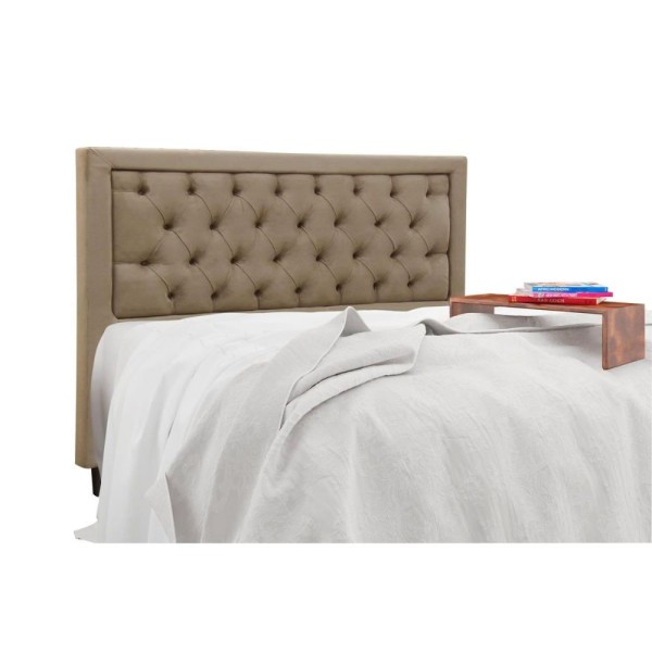 Encontraproduto.com.br - Cabeceira Cama Box Estofada Queen Queen Baronesa Plus Suede Bege - Simbal