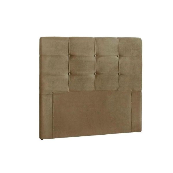 Encontraproduto.com.br - Cabeceira Cama Box Estofada Solteiro Solteiro Clean Suede Marrom - Simbal