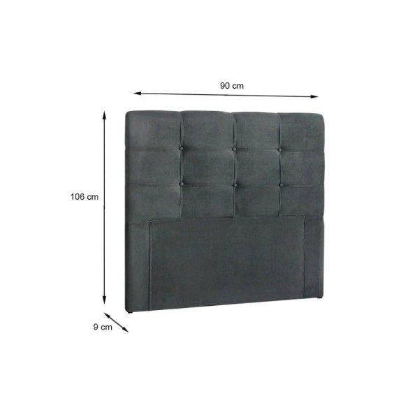 Encontraproduto.com.br - Cabeceira Cama Box Estofada Solteiro Solteiro Clean Suede Marrom - Simbal