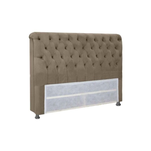 Encontraproduto.com.br - Cabeceira Cama Box Estofada Queen Queen Imperatriz Plus Suede Marrom - Simbal