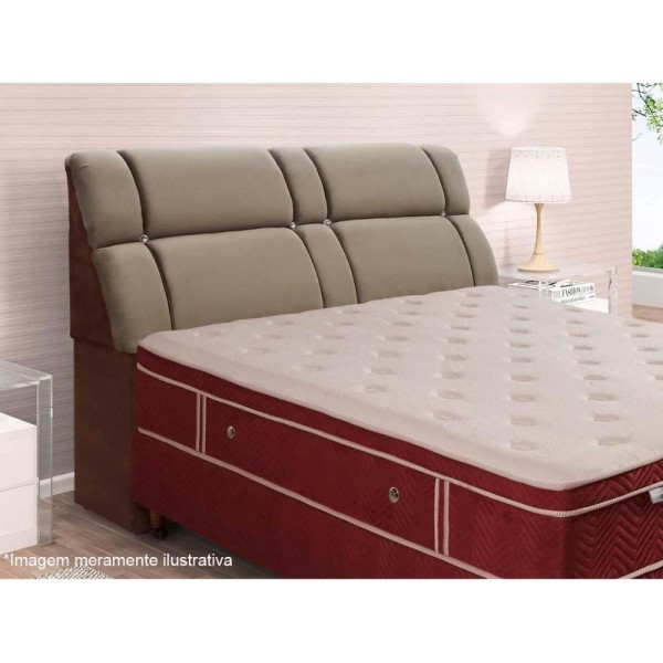 Encontraproduto.com.br - Cabeceira Cama Box Estofada King Imperador Suede Cinza/negro