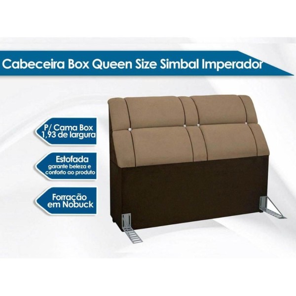 Encontraproduto.com.br - Cabeceira Cama Box Estofada King Imperador Suede Cinza/negro