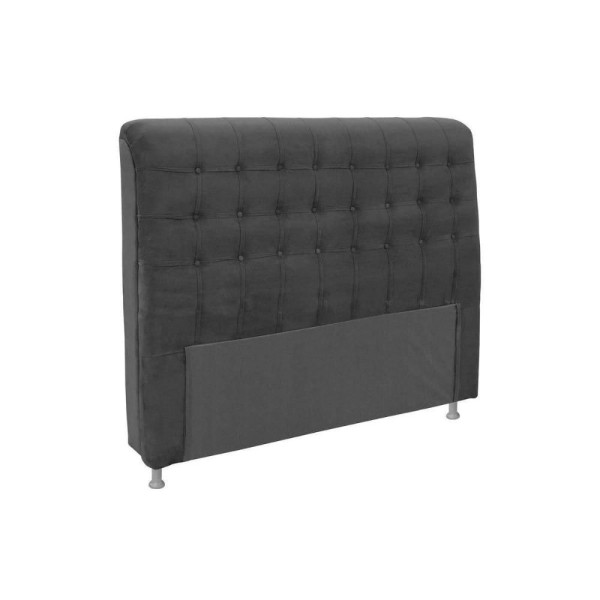 Encontraproduto.com.br - Cabeceira Cama Box Estofada Queen Queen Dama Plus Suede Cinza - Simbal