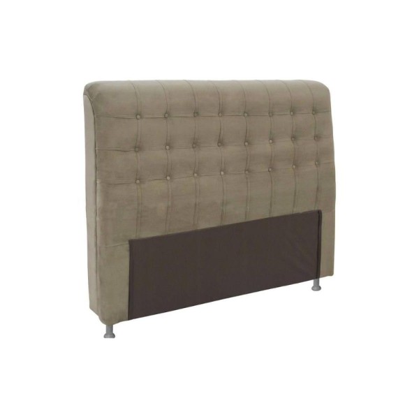 Encontraproduto.com.br - Cabeceira Cama Box Estofada Queen Queen Dama Plus Suede Marrom - Simbal