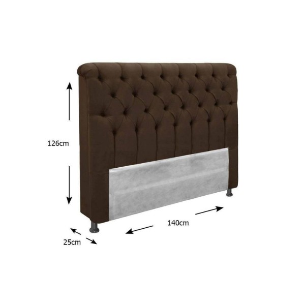 Encontraproduto.com.br - Cabeceira Cama Box Estofada Casal Casal Imperatriz Plus Suede Bege - Simbal