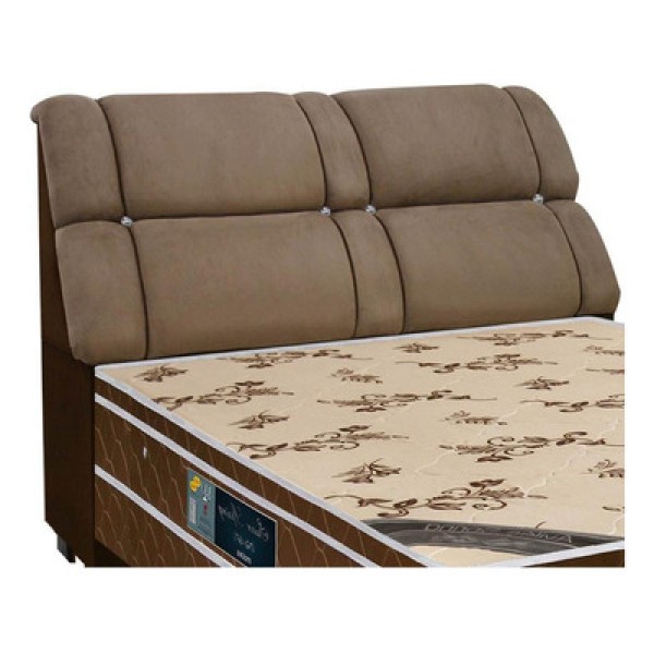 Cabeceira Cama Box Estofada King King Imperador Marrom Chocolate Simbal