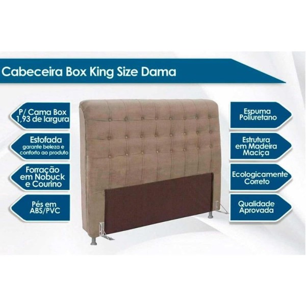 Encontraproduto.com.br - Cama Box King CRC + Colchão Ortopédico Light Ortobom + Cabeceira Dama Suede Cinza